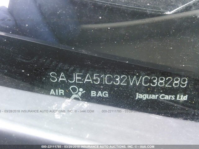 SAJEA51C32WC38289 - 2002 JAGUAR X-TYPE 3.0 WHITE photo 9