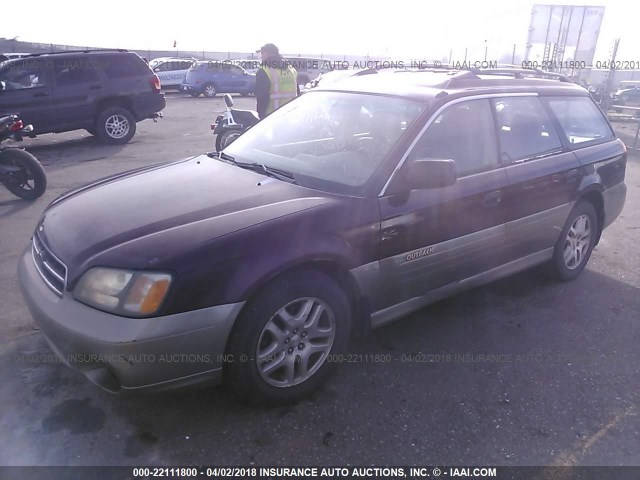4S3BH675217628365 - 2001 SUBARU LEGACY OUTBACK AWP 栗色 照片 2