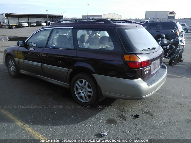 4S3BH675217628365 - 2001 SUBARU LEGACY OUTBACK AWP 栗色 照片 3