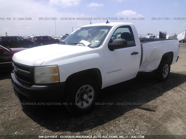 1GCEC14C19Z140283 - 2009 CHEVROLET SILVERADO C1500 WHITE photo 2