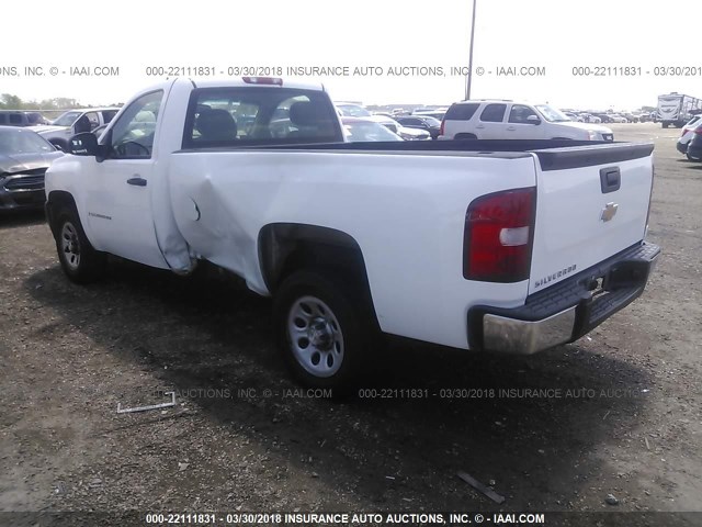 1GCEC14C19Z140283 - 2009 CHEVROLET SILVERADO C1500 WHITE photo 3