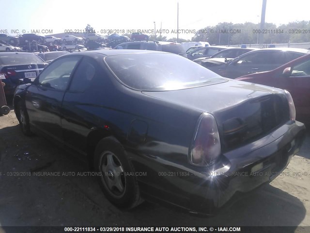 2G1WW12E959189910 - 2005 CHEVROLET MONTE CARLO LS 黑色 照片 3