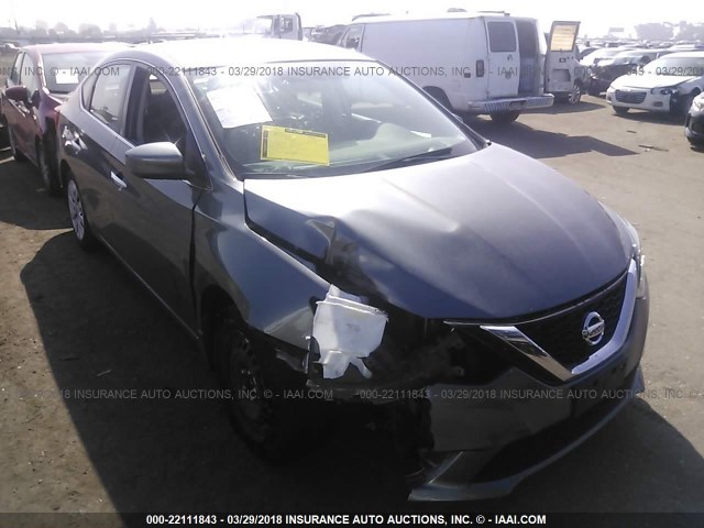 3N1AB7AP7GY241107 - 2016 NISSAN SENTRA S/SV/SR/SL GRAY photo 1