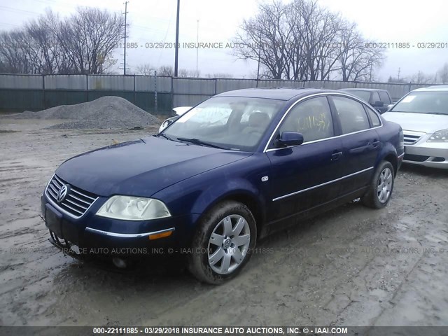 WVWRH63B82P114127 - 2002 VOLKSWAGEN PASSAT GLX 海军蓝 照片 2