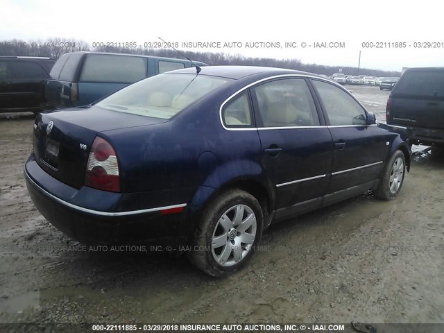 WVWRH63B82P114127 - 2002 VOLKSWAGEN PASSAT GLX 海军蓝 照片 4