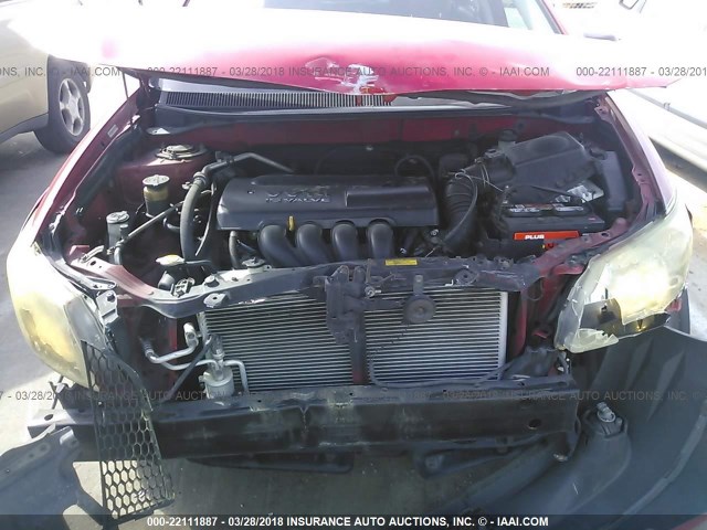 5Y2SL62863Z451343 - 2003 PONTIAC VIBE RED photo 10