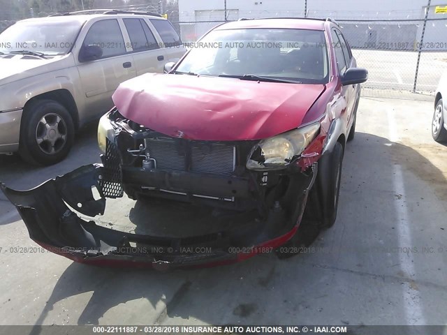 5Y2SL62863Z451343 - 2003 PONTIAC VIBE RED photo 6