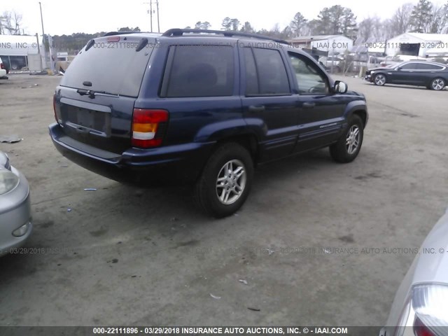 1J4GW48S54C389081 - 2004 JEEP GRAND CHEROKEE LAREDO/COLUMBIA/FREEDOM 蓝色 照片 4
