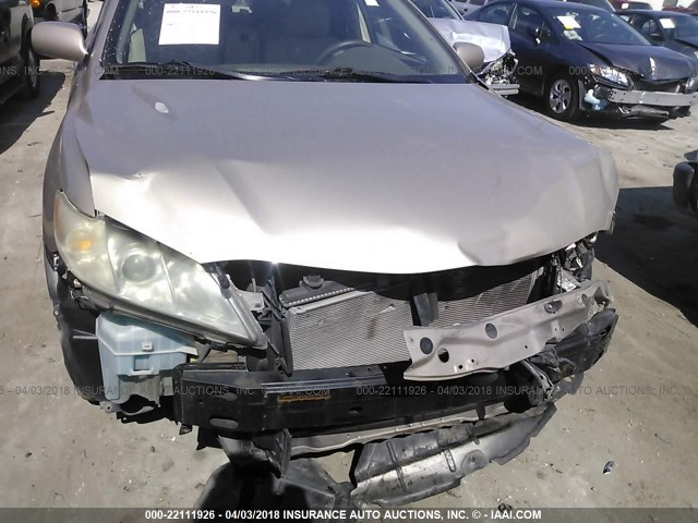 4T1BK46K37U508318 - 2007 TOYOTA CAMRY NEW GENERAT LE/XLE/SE TAN photo 6