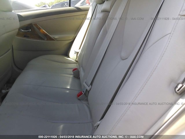 4T1BK46K37U508318 - 2007 TOYOTA CAMRY NEW GENERAT LE/XLE/SE TAN photo 8