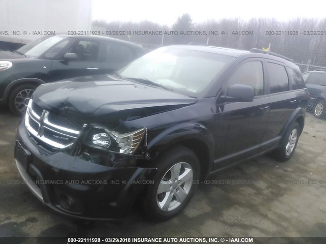 3D4PG1FG9BT547328 - 2011 DODGE JOURNEY MAINSTREET BLACK photo 2