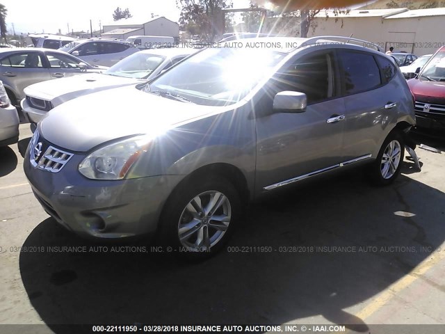 JN8AS5MT7DW530554 - 2013 NISSAN ROGUE S/SV GRAY photo 2