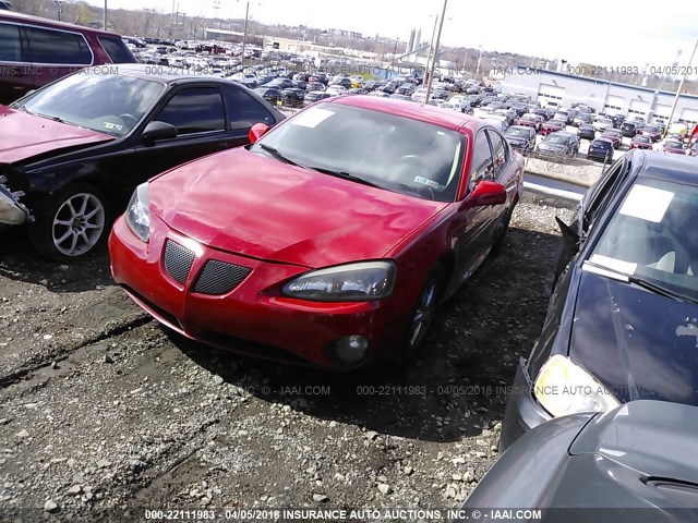 2G2WP552381101969 - 2008 PONTIAC GRAND PRIX წითელი ფოტო 2