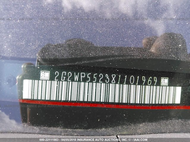 2G2WP552381101969 - 2008 PONTIAC GRAND PRIX წითელი ფოტო 9