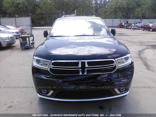 1C4RDHDG0FC201051 - 2015 DODGE DURANGO LIMITED BLACK photo 6