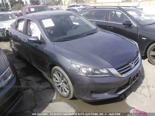 1HGCR2F5XFA017328 - 2015 HONDA ACCORD SPORT GRAY photo 1