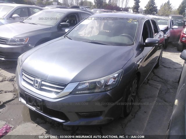 1HGCR2F5XFA017328 - 2015 HONDA ACCORD SPORT GRAY photo 2