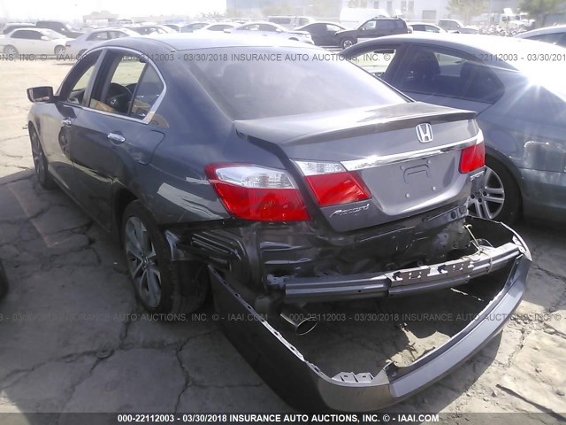 1HGCR2F5XFA017328 - 2015 HONDA ACCORD SPORT GRAY photo 3