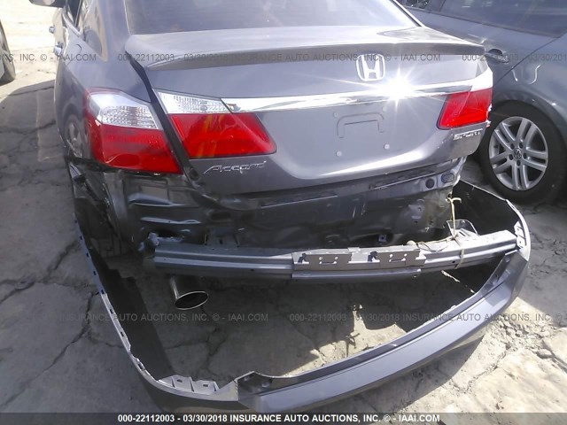 1HGCR2F5XFA017328 - 2015 HONDA ACCORD SPORT 灰色 照片 6