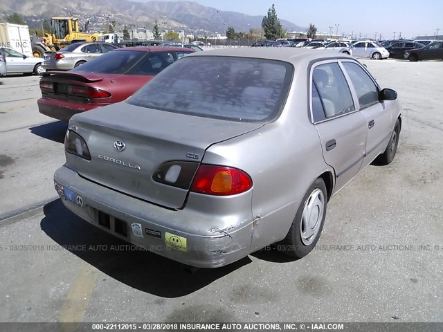 1NXBR12E9YZ337358 - 2000 TOYOTA COROLLA VE/CE/LE TAN photo 4