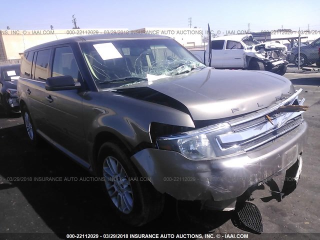 2FMGK5C85EBD26272 - 2014 FORD FLEX SEL GRAY photo 1