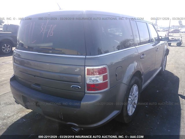 2FMGK5C85EBD26272 - 2014 FORD FLEX SEL GRAY photo 4