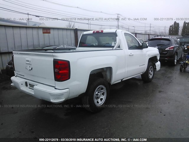 1GCNCNEH0GZ324645 - 2016 CHEVROLET SILVERADO C1500/C1500  LS WHITE photo 4