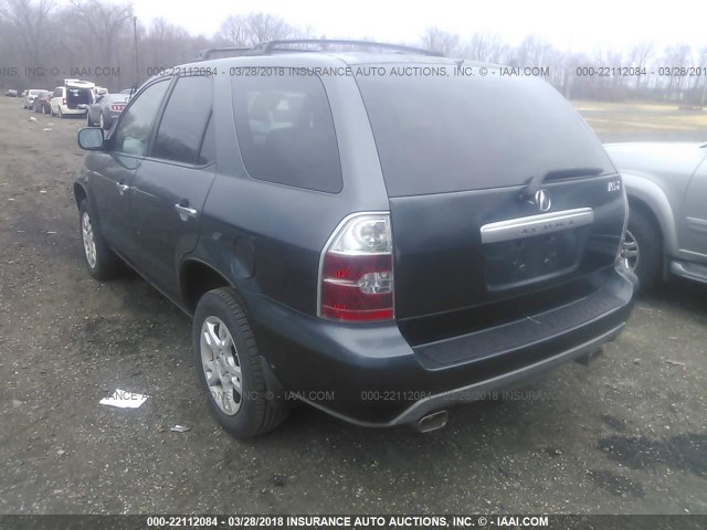 2HNYD18636H500562 - 2006 ACURA MDX TOURING GRAY photo 3