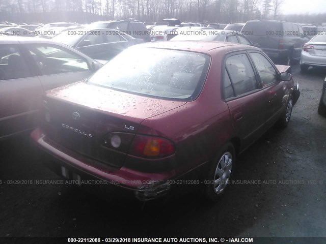 2T1BR12E61C394088 - 2001 TOYOTA COROLLA CE/LE/S RED photo 4