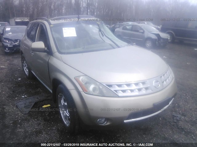 JN8AZ08W77W618527 - 2007 NISSAN MURANO SL/SE/S GOLD photo 1