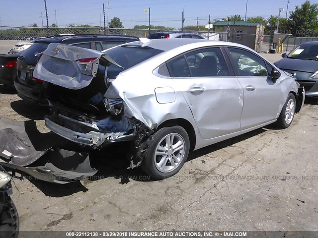 1G1BE5SM5H7101635 - 2017 CHEVROLET CRUZE LT SILVER photo 4