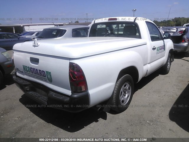 5TFNX4CN5CX009224 - 2012 TOYOTA TACOMA WHITE photo 4