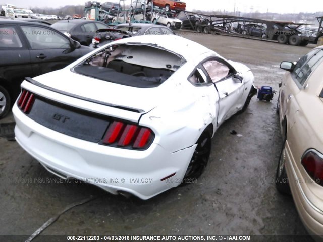 1FA6P8CF0H5328088 - 2017 FORD MUSTANG GT WHITE photo 4