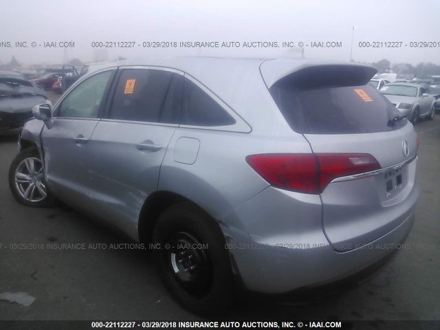 5J8TB3H36FL001895 - 2015 ACURA RDX SILVER photo 3