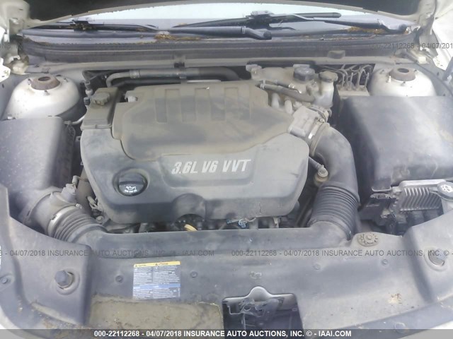 1G1ZE5E77AF141912 - 2010 CHEVROLET MALIBU LTZ WHITE photo 10