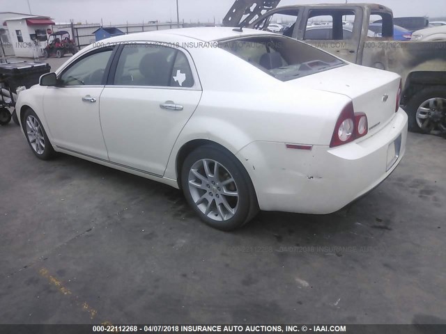 1G1ZE5E77AF141912 - 2010 CHEVROLET MALIBU LTZ WHITE photo 3
