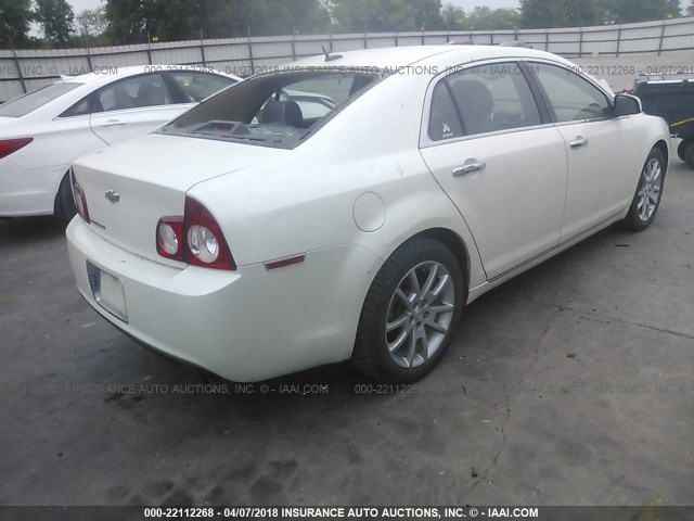 1G1ZE5E77AF141912 - 2010 CHEVROLET MALIBU LTZ WHITE photo 4