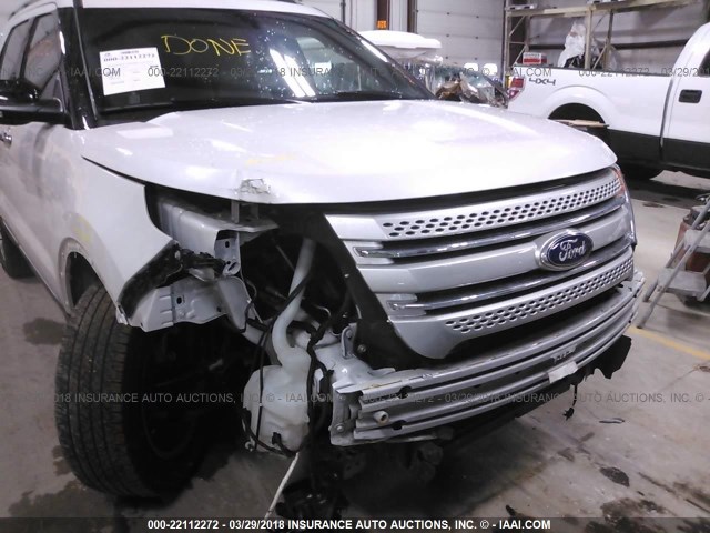 1FM5K8D83EGA31719 - 2014 FORD EXPLORER XLT WHITE photo 6