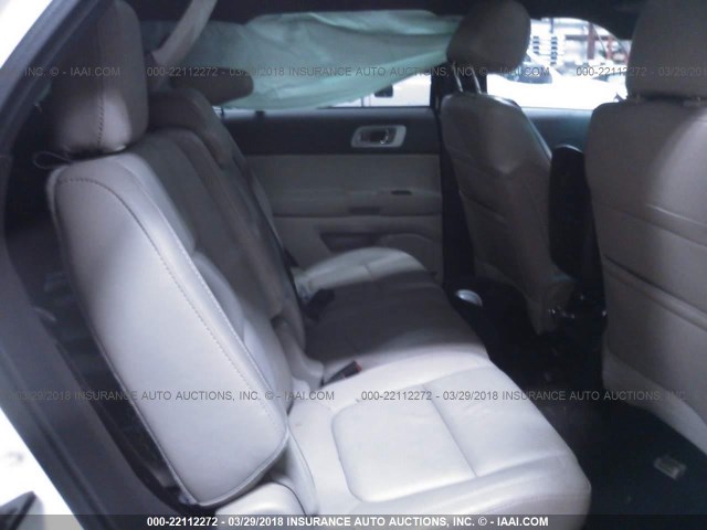 1FM5K8D83EGA31719 - 2014 FORD EXPLORER XLT WHITE photo 8