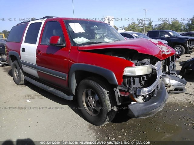 3GNEC16Z82G229752 - 2002 CHEVROLET SUBURBAN C1500 RED photo 1