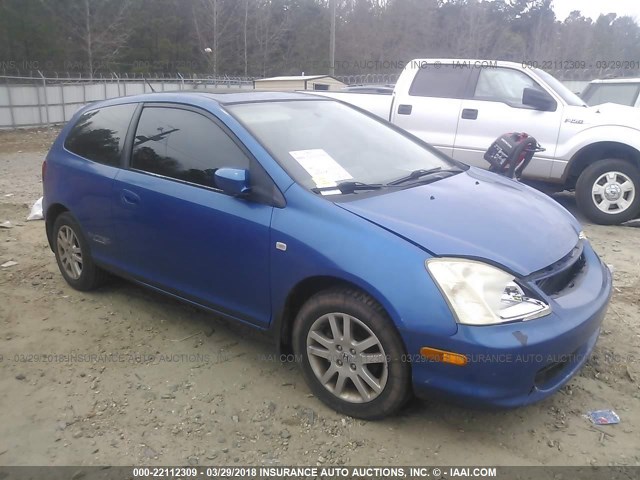 SHHEP335X3U400758 - 2003 HONDA CIVIC SI BLUE photo 1