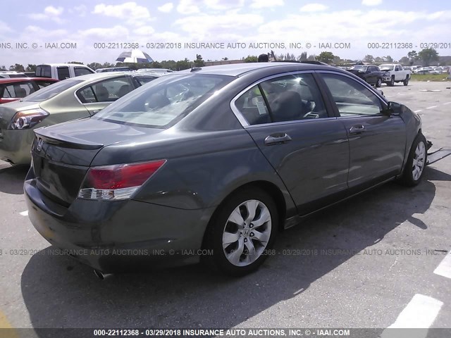 1HGCP26849A110253 - 2009 HONDA ACCORD EXL GRAY photo 4