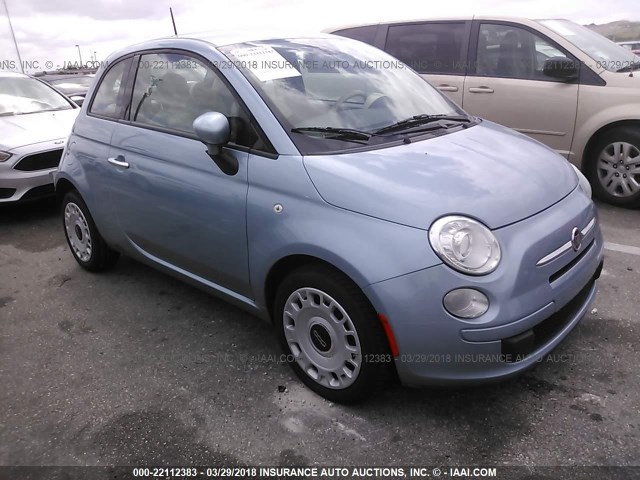 3C3CFFAR8FT503917 - 2015 FIAT 500 POP Light Blue photo 1