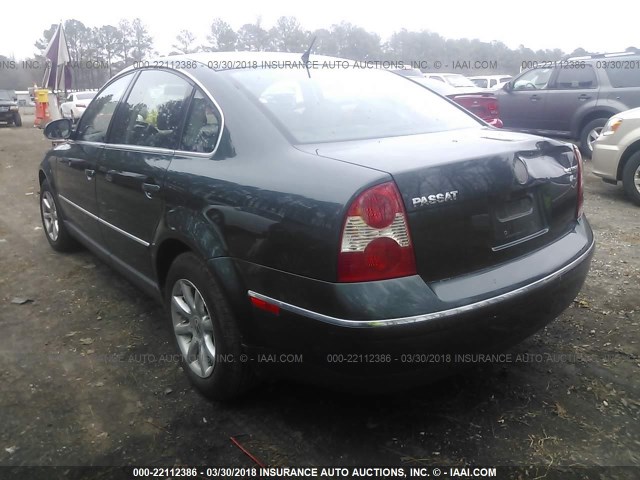 WVWPD63B94E297328 - 2004 VOLKSWAGEN PASSAT GLS GREEN photo 3