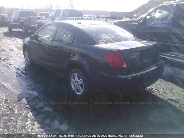 1G8AN15F97Z102387 - 2007 SATURN ION LEVEL 2 BLACK photo 3