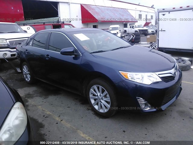 4T4BF1FK6ER438495 - 2014 TOYOTA CAMRY L/SE/LE/XLE Dark Blue photo 1