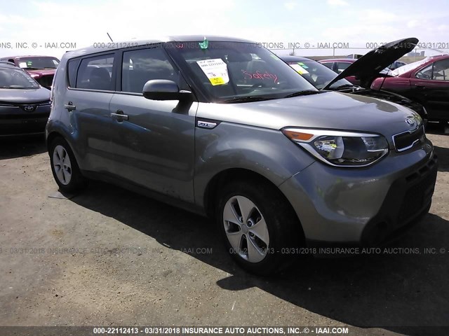 KNDJN2A27F7212685 - 2015 KIA SOUL GRAY photo 1