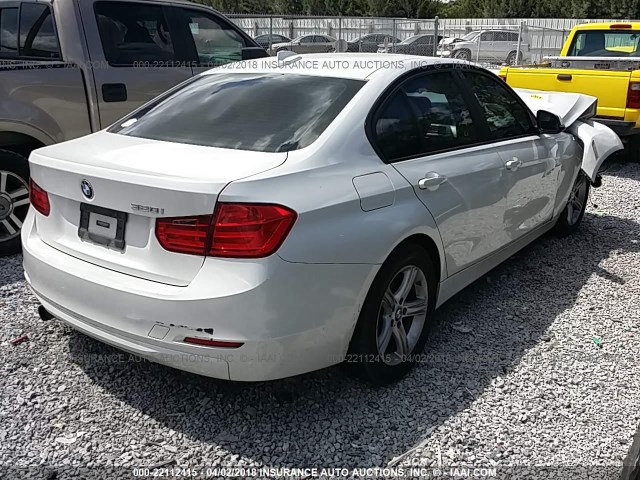 WBA3B1C54DK129256 - 2013 BMW 320 I WHITE photo 4