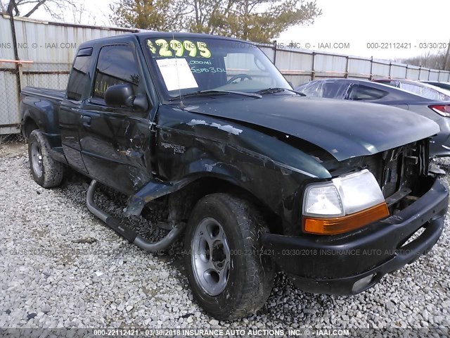 1FTZR15U9WTA60445 - 1998 FORD RANGER SUPER CAB GREEN photo 1