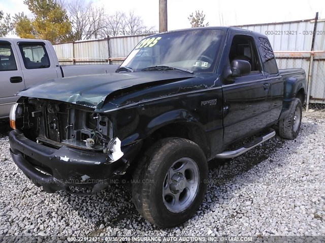 1FTZR15U9WTA60445 - 1998 FORD RANGER SUPER CAB GREEN photo 2